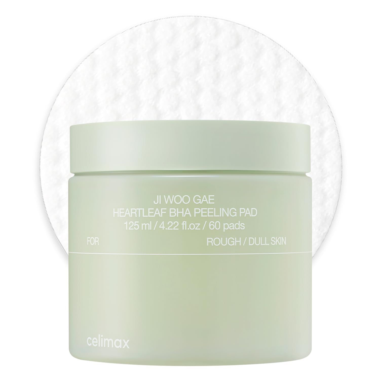 celimax Ji.Woo.Gae Heartleaf BHA Peeling Pad | Pore Care, Exfoliating Double-Side Toner Pads, Facial Peels, Hydrating, Tea Tree, For Acne Prone & Breakouts, Christmas Gift, Stocking Stuffers (60pads)