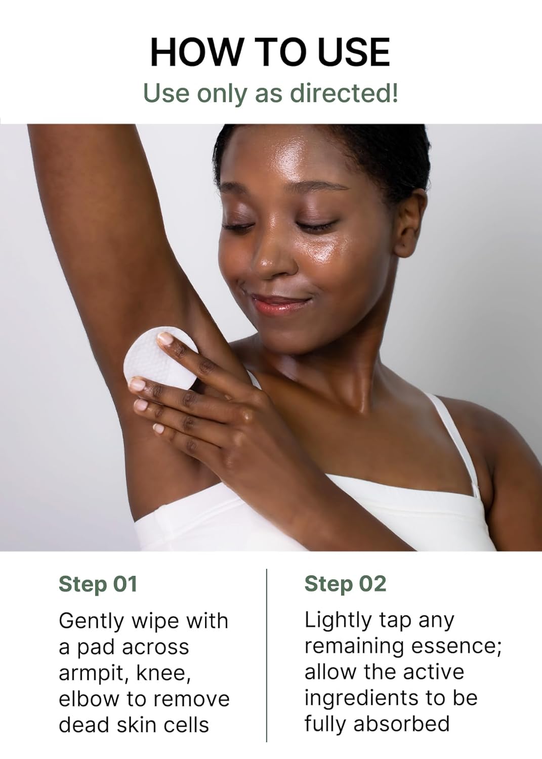 celimax ONE STEP Body Brightening Pad | with Green Tea & White Truffle, for Underarm, Knee & Elbow, Gentle Exfoliating & Hydrating Body Scrub, 110ml (60 pads)