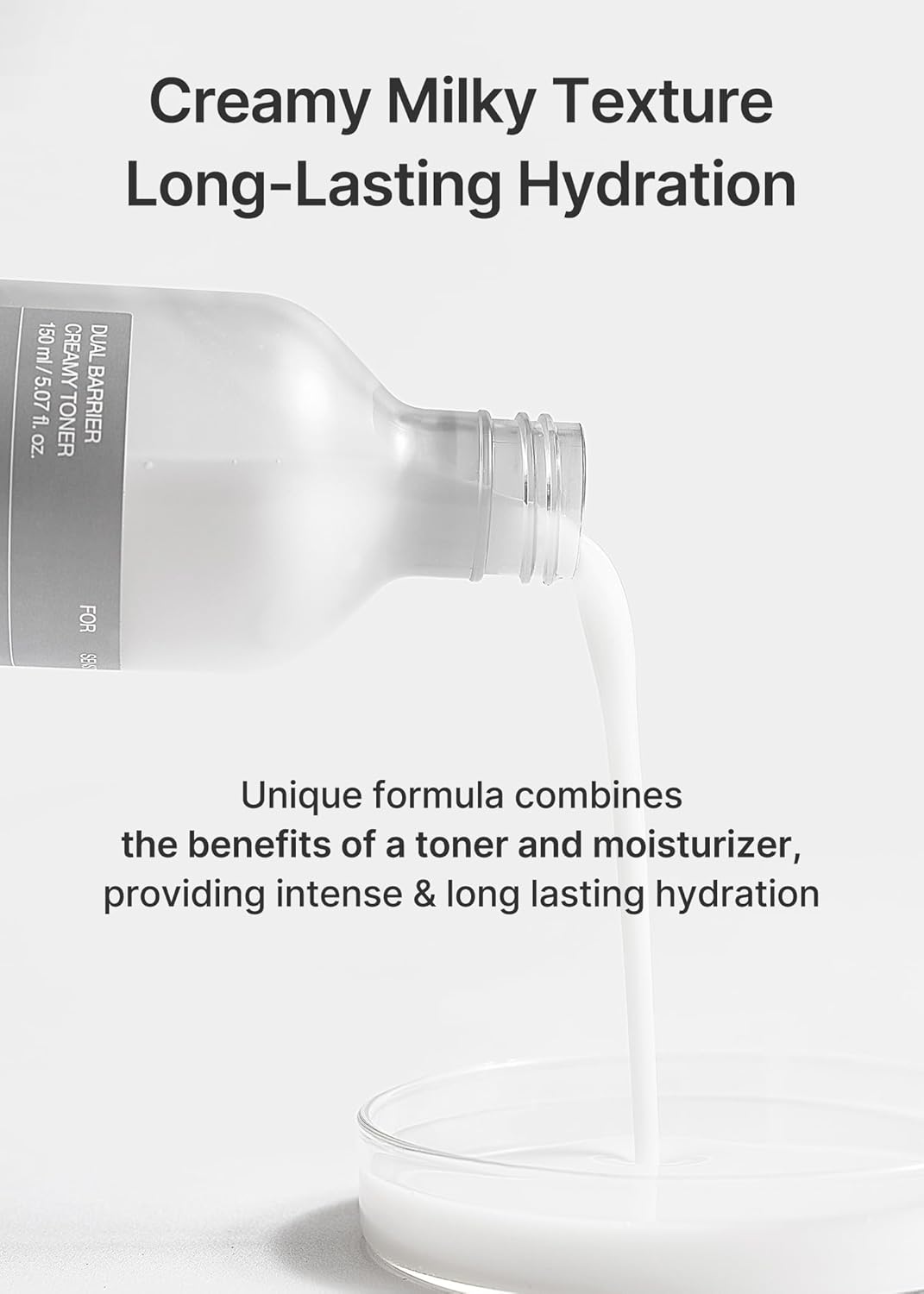 celimax Dual Barrier Creamy Toner | with Ceramides, Peptide, Oil & Alcohol Free, Facial Astringent, Long Lasting Hydration, Calming, Soothing, Non Irritating,150ml